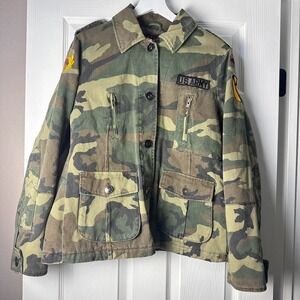 Mens ROTHCO Vintage Army Military Camouflage Sniper Patch M65 Field Jacket XL